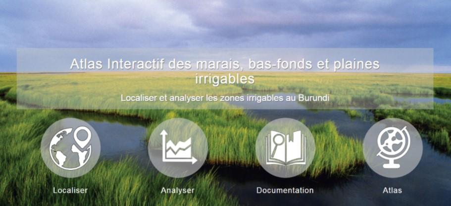 L’Atlas interactif des marais, bas-fonds et plaines irrigables du Burundi est désormais en ligne : www.atlasdesmarais-bdi.org