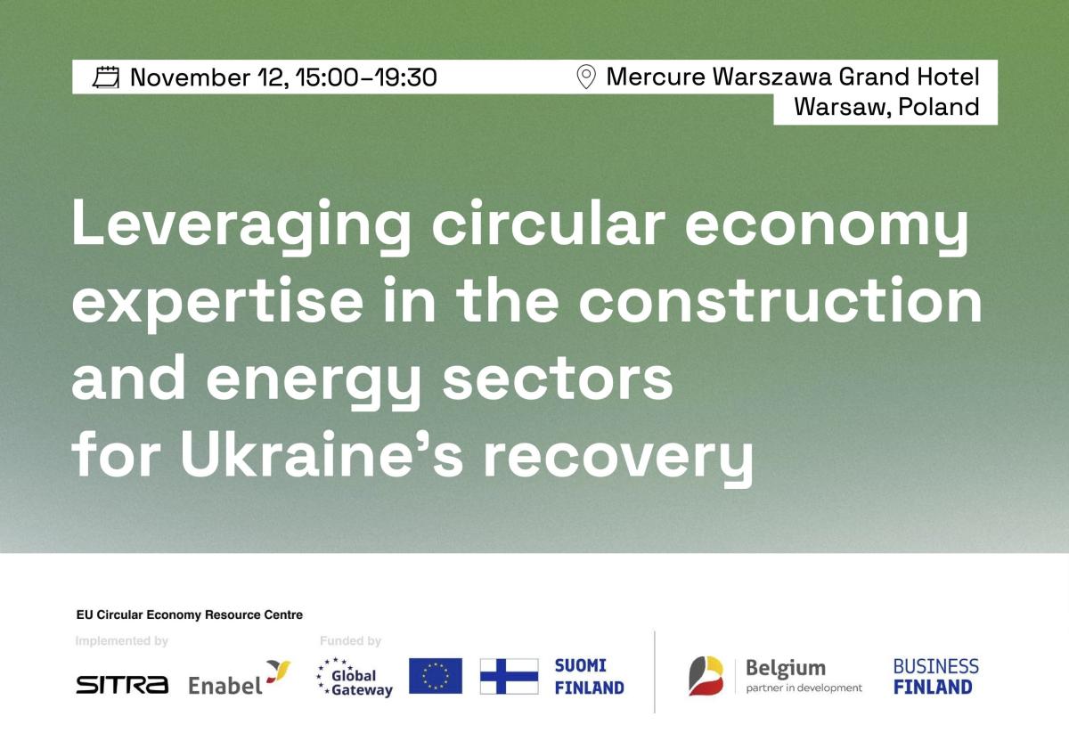 Leveraging Circular Economy Expertise in the Construction and Energy Sectors for Ukraine’s Recovery