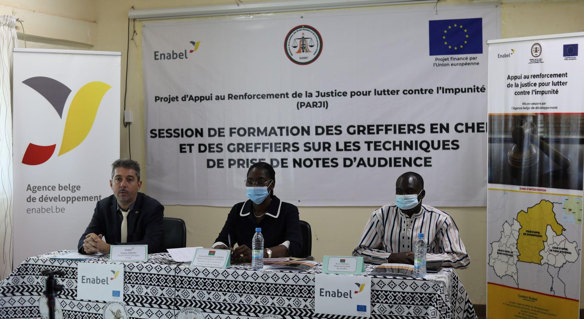 Enabel renforce les compétences des chefs de greffes des juridictions du ressort de la cour d’appel de Ouagadougou