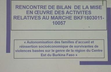 Burkina Faso: l'heure du bilan pour le micro-projet de réinsertion socio-économique des victimes de violences basées sur le genre 