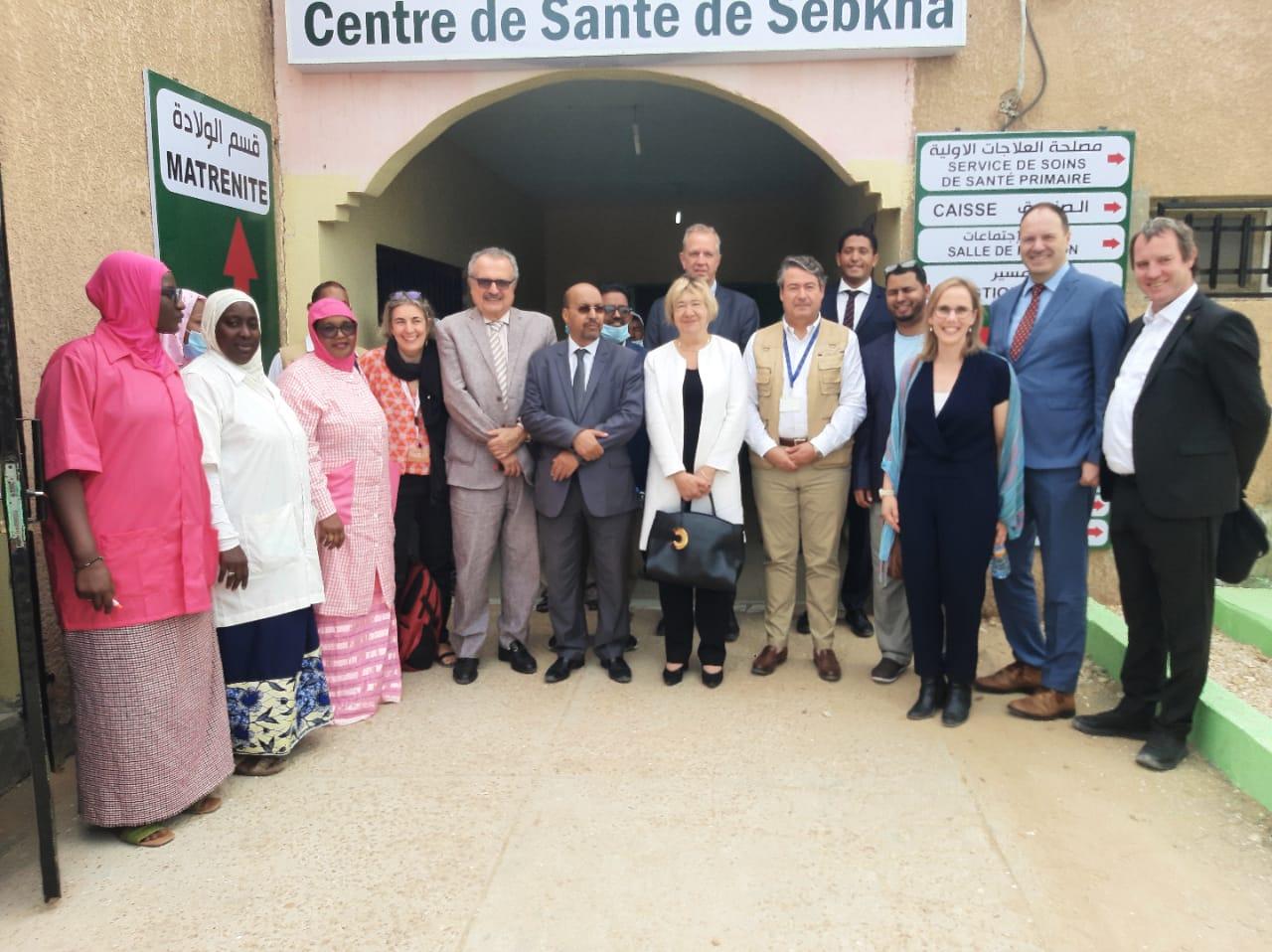 Son Excellence Madame l’Ambassadeur du Royaume de Belgique, Véronique Petit visite le Centre de Santé de Sebkha