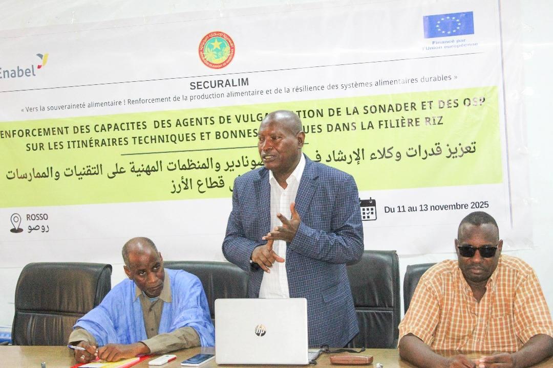 Enabel renforce les capacités des mentors agricoles : un atelier dédié aux bonnes pratiques rizicoles à Rosso