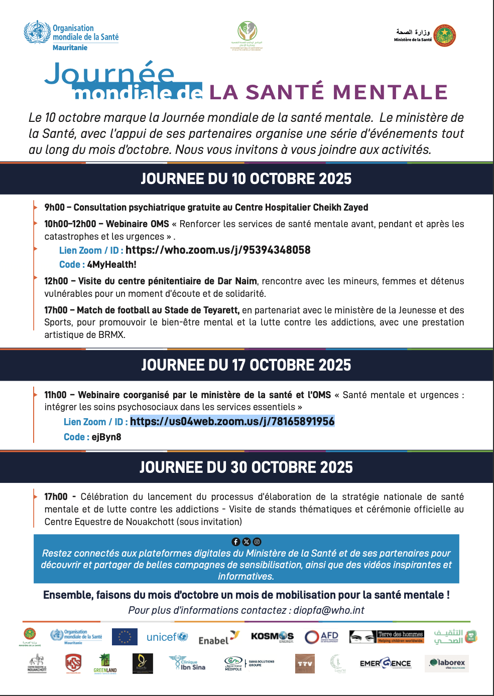 Enabel s’engage aux côtés du ministère de la Santé pour la promotion de la santé mentale en Mauritanie
