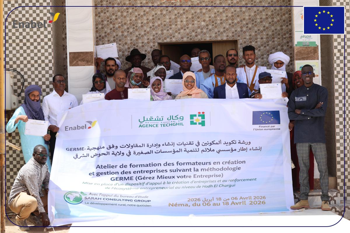 Entrepreneuriat au Hodh El Chargui : 20 nouveaux formateurs désormais prêts à accompagner les porteurs de projets
