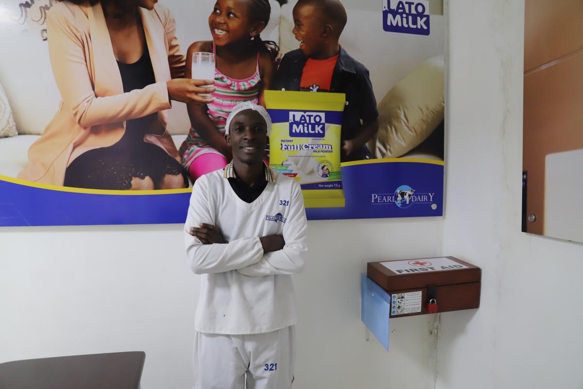 How Agaba turned education into hands-on experience at Pearl Dairy Limited in Uganda