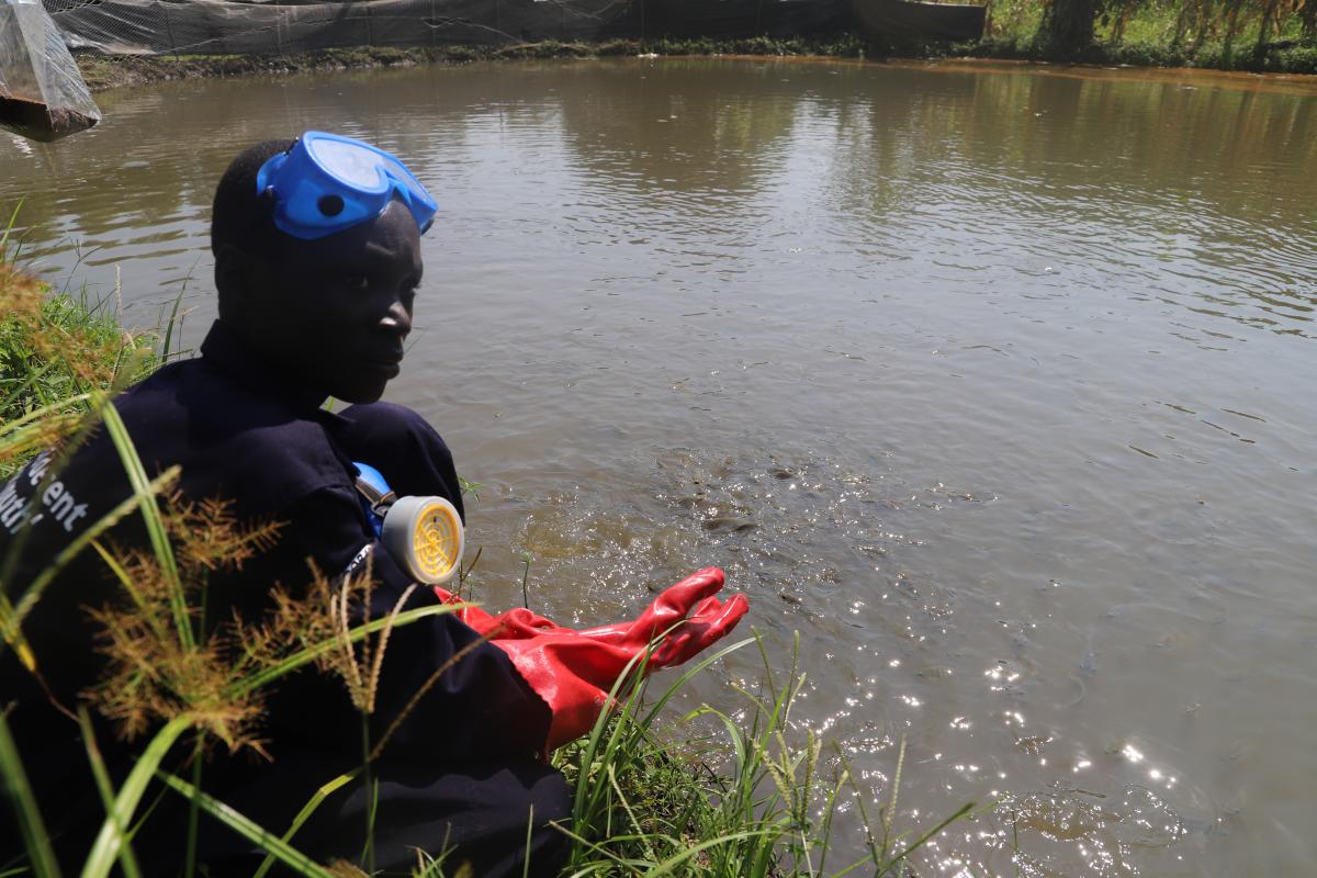 A young Ugandan fish farmer with big plans